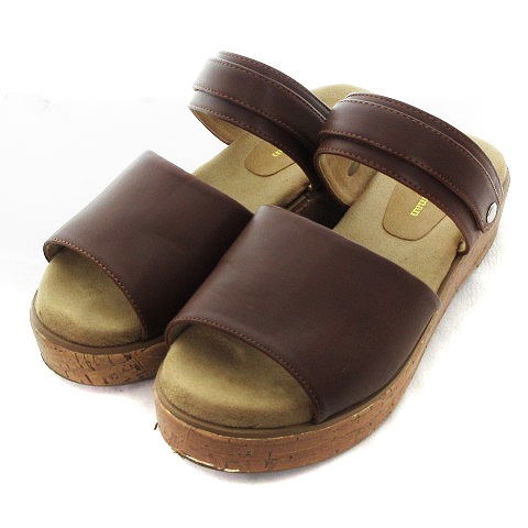 ミスティウーマン Mysty Woman サンダル サボ ミュール 厚底 無地 L 茶 ブラウン 靴 シューズ Mm レディース 192 ベクトルパーク