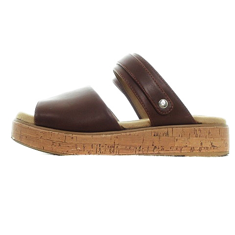 ミスティウーマン Mysty Woman サンダル サボ ミュール 厚底 無地 L 茶 ブラウン 靴 シューズ Mm レディース 192 ベクトルパーク