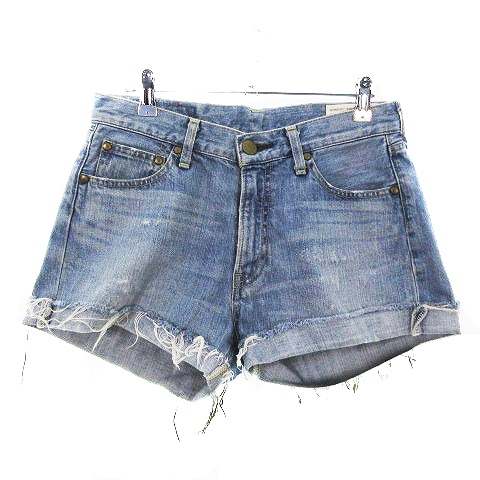 マウジー Moussy パンツ ショート ショーパン ロールアップ デニム コットン 無地 26 青 ブルー ボトムス Ck レディース 192 ベクトルパーク