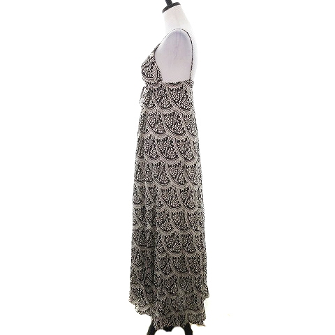 デュラスアンビエント Duras Ambient ワンピース キャミワンピ ロング 薄手 フレア 総柄 F 黒 白 ブラック ホワイト Mo レディース 192 ベクトルパーク