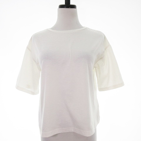 ページボーイ Page Boy Alicia Tシャツ カットソー 半袖 クルーネック 薄手 ドロップショルダー 無地 F 白 ホワイト トップス Mo レディース 192 ベクトルパーク