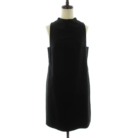 スタニングルアー Stunning Lure ワンピース ミニ ノースリーブ ハイネック 薄手 バックファスナー 無地 0 黒 ブラック M2 レディース 192 ベクトルパーク