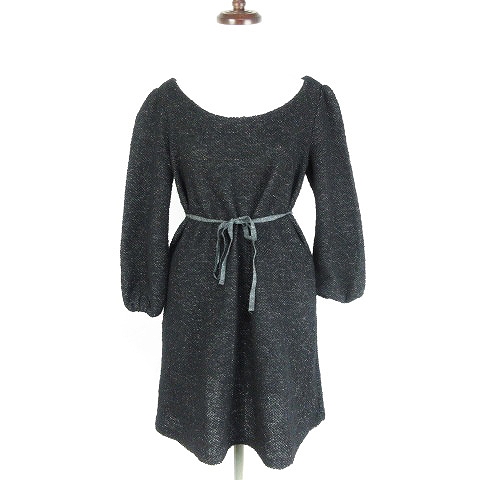 バナーバレット Banner Barrett ワンピース ミニ 七分袖 クルーネック リボン 厚手 ウール ミックスカラー 無地 36 黒 ブラック Kh レディース 192 ベクトルパーク バナーバレット Banner Barrett ワンピース ミニ 七分袖 クルーネック リボン 厚手 ウール ミックスカラー 無地 36 黒 ブラック Kh レディース 192 ベクトルパーク