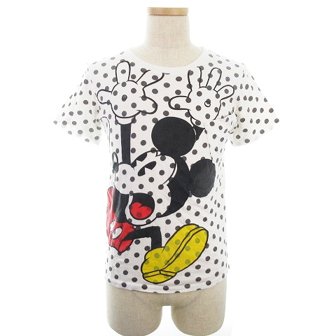 フラボア Frapbois Tシャツ カットソー 半袖 クルーネック コットン 薄手 ドット 水玉 ミッキー 1 白 黒 ホワイト ブラック トップス Na メンズ 192 ベクトルパーク