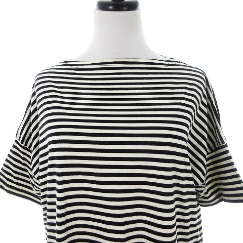 ブランケット Blanket ワンピース ひざ丈 半袖 ボートネック コットン ボーダー F アイボリー 黒 ブラック Hh レディース 192 ベクトルパーク ブランケット Blanket ワンピース ひざ丈 半袖 ボートネック コットン ボーダー F アイボリー 黒 ブラック Hh レディース 192 ベクトルパーク