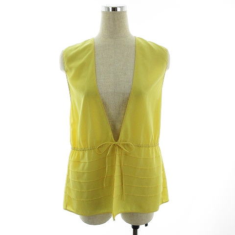 ボールジー BALLSEY トゥモローランド ベスト 前開き リボン 薄手 無地