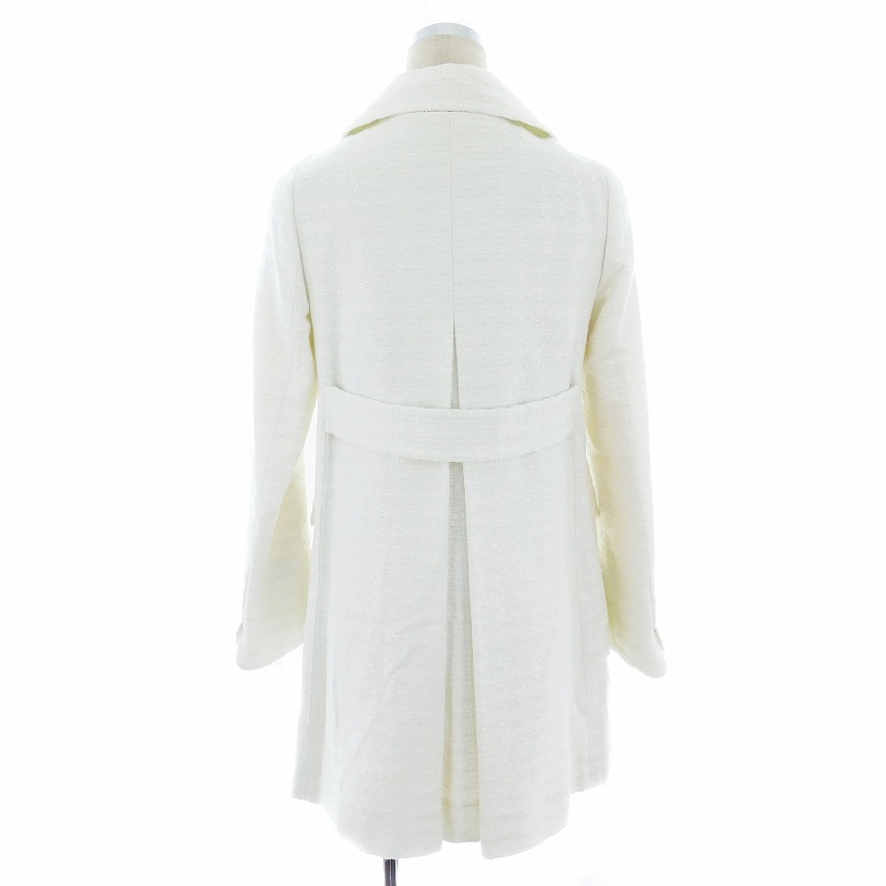 エフデ ef-de ステンカラーコート ノーカラーコート 2way 無地 白  