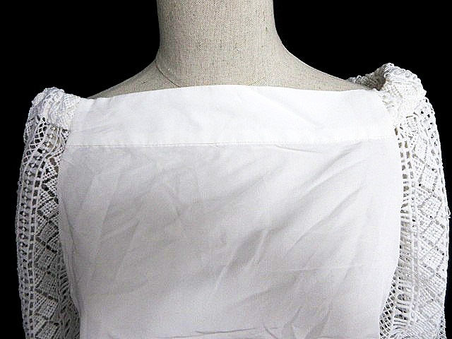 ジーナシス Jeanasis ブラウス オフショルダー 五分袖 レース F 白 ホワイト m レディース 193 ベクトルパーク