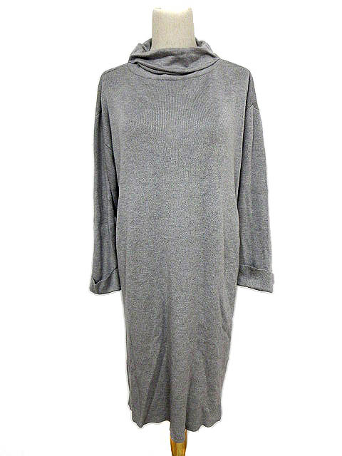 ムルーア Murua ワンピース オフタートル ひざ丈 ニット 長袖 F グレー Ast レディース 193 ベクトルパーク