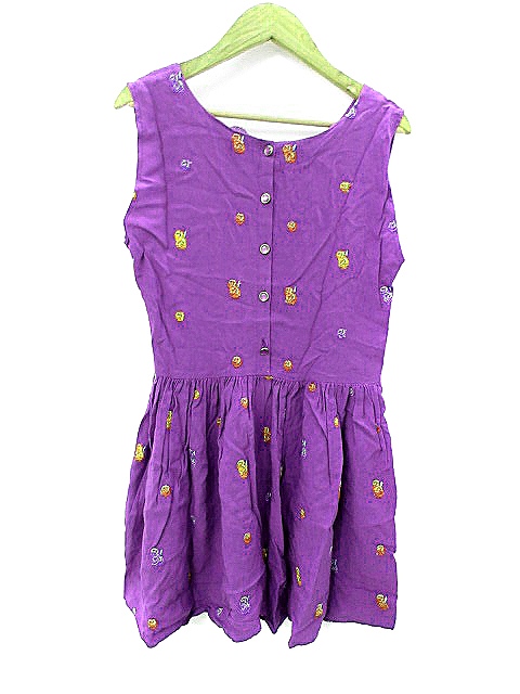 ノミネ Nomine ワンピース チュニック ノースリーブ 刺繍 紫 パープル m レディース 193 ベクトルパーク