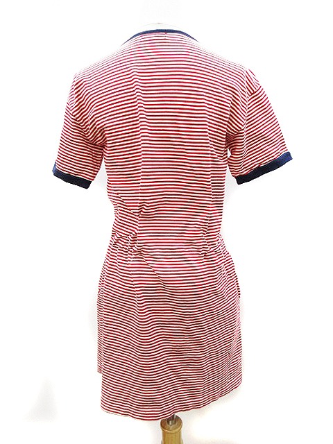 ラルフローレン Ralph Lauren ワンピース 半袖 ひざ丈 ボーダー キッズ 160 赤 レッド Ast12 レディース 193 ベクトルパーク