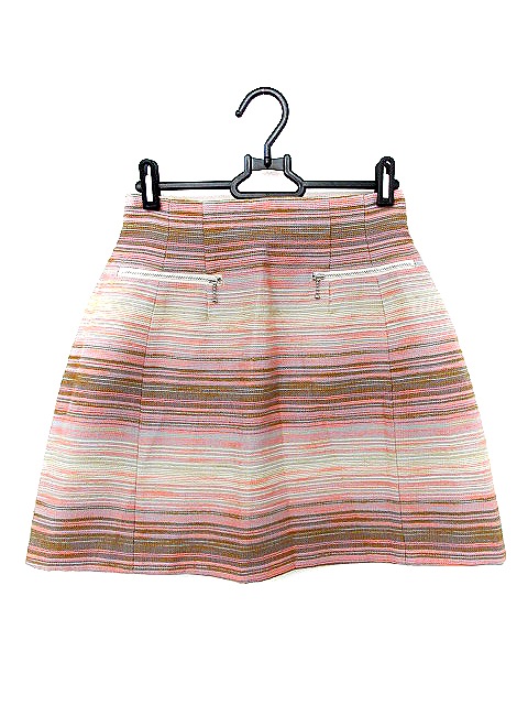 レディアゼル Redyazel スカート ミニ 台形 ボーダー M ピンク o55 レディース 193 ベクトルパーク