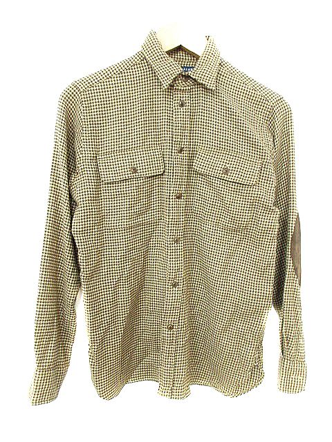 ラルフローレン RALPH LAUREN ネルシャツ 長袖 千鳥格子 4 茶色 
