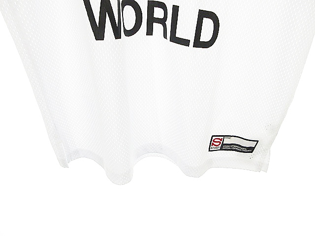 ステューシー STUSSY タンクトップ シースルー プリント M 白