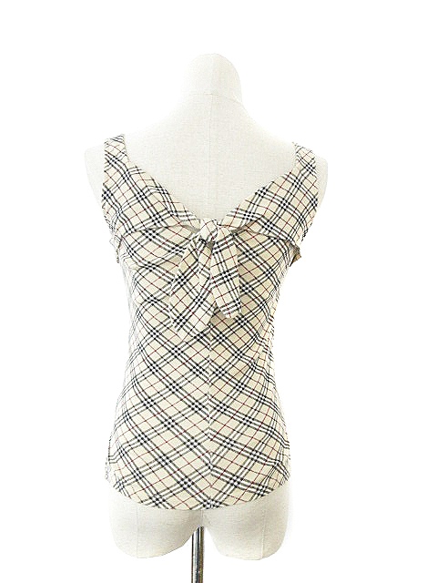BURBERRY BLUE LABEL リボン付き タンクトップ キャミソール バーバリーブルーレーベル BURBERRY BLUE LABEL タンクトップ