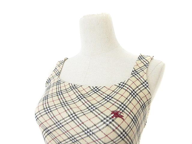 【 新品未使用タグ付】バーバリーブルーレーベル　トップス チェック リボン バーバリーブルーレーベル BURBERRY BLUE LABEL タンクトップ