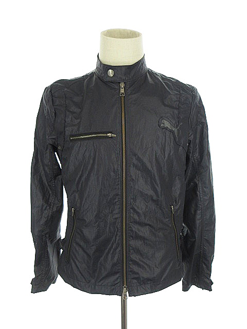 プーマ PUMA ジャケット ライダース シングル ジップ プリント  