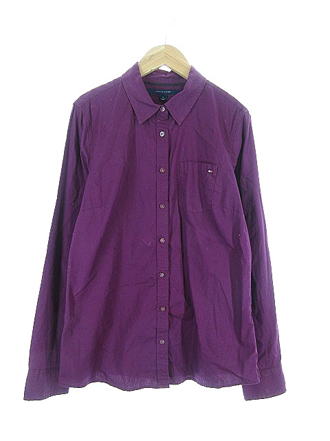 トミーヒルフィガー Tommy Hilfiger シャツ 長袖 L 紫 パープル m レディース 193 ベクトルパーク