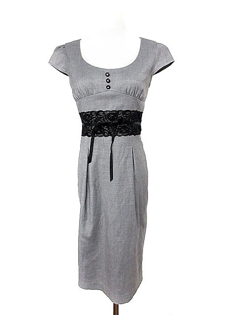 オットー Otto ワンピース 半袖 ミモレ ロング ジップアップ レース 7 グレー Akk2 レディース 193 ベクトルパーク