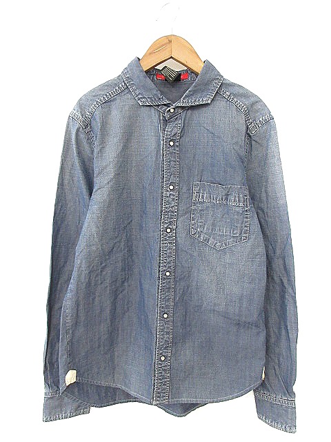 ダブルスタンダードクロージング ダブスタ Double Standard Clothing シャツ 長袖 シャンブレー 44 青 ブルー m23 メンズ 193 ベクトルパーク