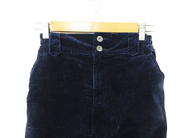 チャオパニック Ciaopanic スカート タイト ひざ丈 コーデュロイ スリット M 紺 ネイビー m38 レディース 193 ベクトルパーク