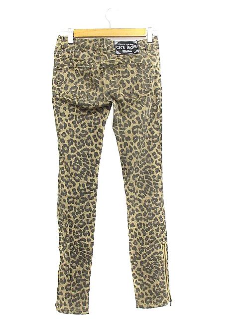 セシルマクビー Cecil Mcbee パンツ スキニー ヒョウ柄 レオパード S ベージュ m7 レディース 193 ベクトルパーク