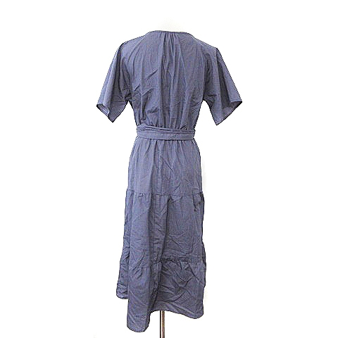 エヘカソポ サマンサモスモス Ehka Sopo Sm2 ワンピース ミモレ ロング 半袖 リボン M 紺 ネイビー m7 レディース 193 ベクトルパーク