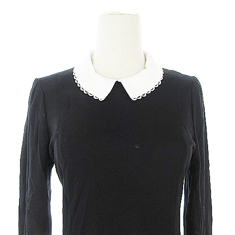 未使用品 ワンアフター アナザー ナイスクラップ One After Another Nice Claup ワンピース ミニ 長袖 ステンカラー F 黒 ブラック m31 レディース 193 ベクトルパーク