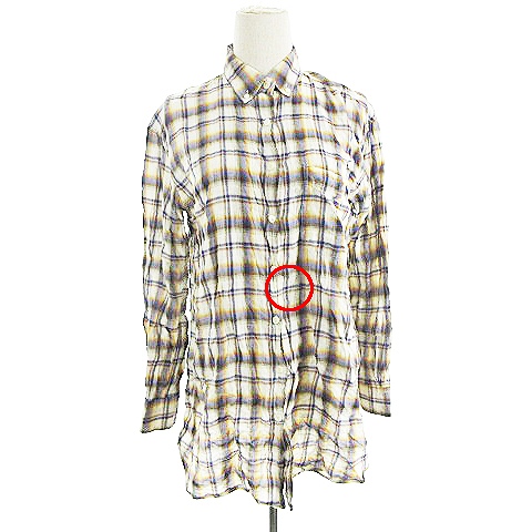 ルルオンザブリッジ Lulu On The Bridge ワンピース チュニック シャツ ボタンダウン 長袖 チェック マルチカラー m21 レディース 193 ベクトルパーク