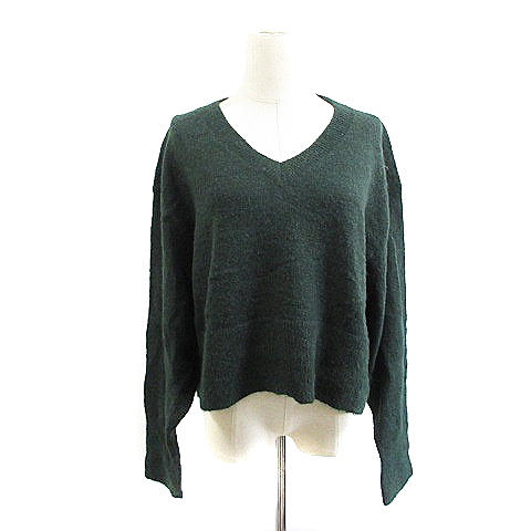 ミラオーウェン Mila Owen ニット セーター 長袖 Vネック モヘヤ混 0 緑 グリーン m21 レディース 193 ベクトルパーク