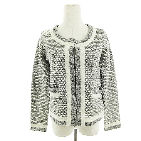 ミミ ロジャー Mimi Roger カーディガン ニット 長袖 ラメ モヘヤ混 1 グレー m19 レディース 193 ベクトルパーク