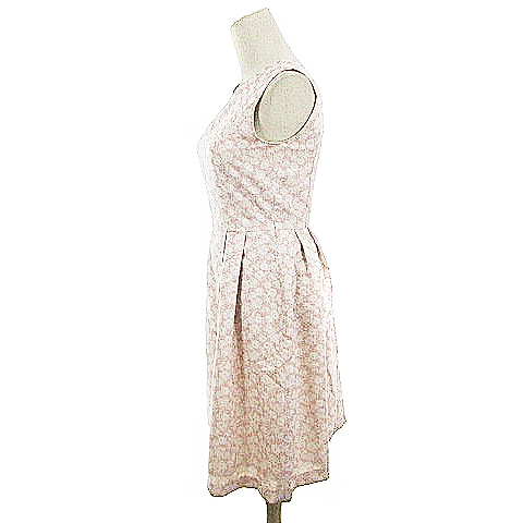 カールパークレーン Karl Park Lane ワンピース ひざ丈 ノースリーブ Vネック タック 花柄 5 ピンク m17 レディース 193 ベクトルパーク