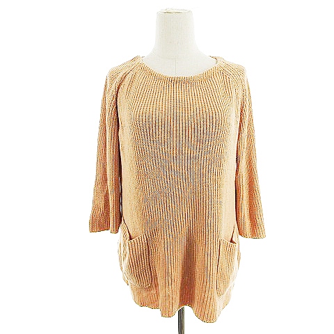 ストロベリーフィールズ Strawberry Fields ワンピース チュニック ニット 七分袖 オレンジ m14 レディース 193 ベクトルパーク