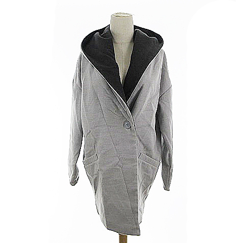 アズノウアズ As Know As コート ロング フード ショールカラー グレー m1 レディース 193 ベクトルパーク
