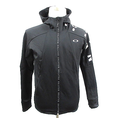 オークリー OAKLEY ジャケット パーカー ジップ プリント S 黒 