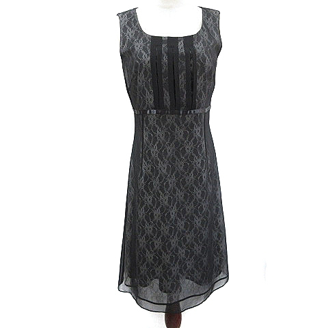 リフレクト Reflect ワンピース ひざ丈 ノースリーブ レース 花柄 9 黒 ブラック m29 レディース 193 ベクトルパーク