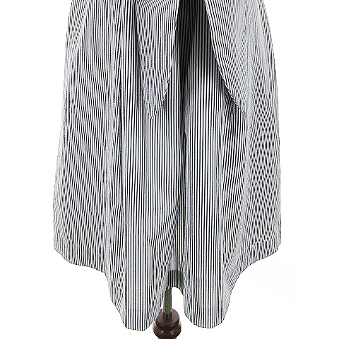 シェリエットバイプライムパターン Cherite By Prime Pattern ワンピース フレア ひざ丈 半袖 ストライプ レース リボン タック 9 青 ブルー m11 レディース 193 ベクトルパーク