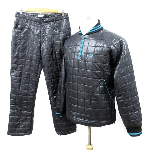 OAKLEY ジャケット&パンツ セットアップ L ブラック OAKLEY オークリー トレーニングウェア メンズ 上下 シェル