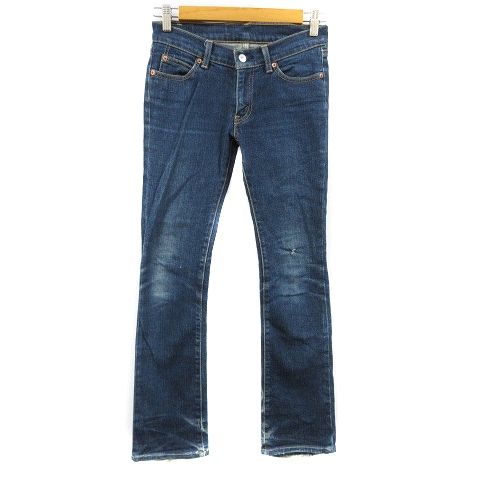 リーバイス Levi S デニムパンツ ジーンズ スキニー ダメージ加工 28 紺 ネイビー m34 レディース 193 ベクトルパーク