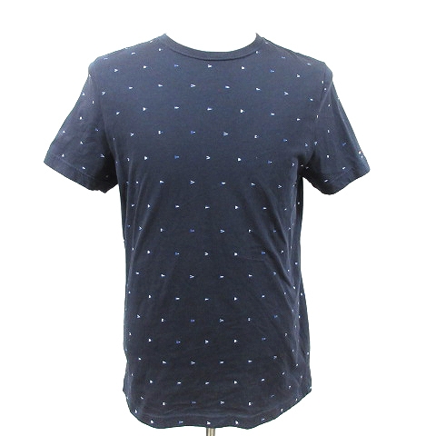 トミーヒルフィガー Tommy Hilfiger Tシャツ カットソー 半袖 ドット 総柄 L 紺 ネイビー m14 メンズ 193 ベクトルパーク