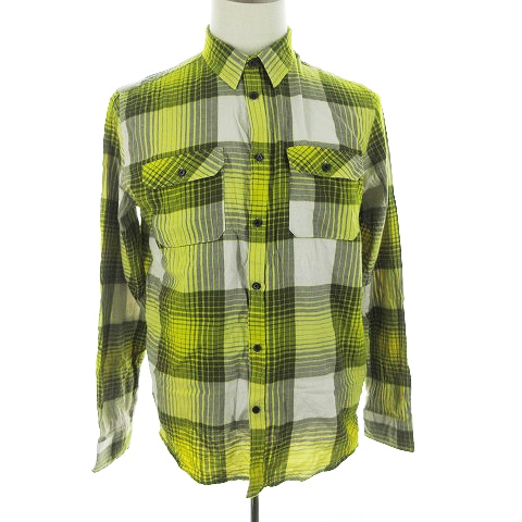 チープマンデー Cheap Monday シャツ 長袖 チェック M 黄色 イエロー m22 メンズ 193 ベクトルパーク