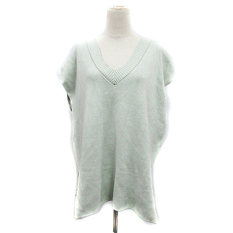 ザラ Zara ニット ベスト スリット M 緑 グリーン r1 レディース 193 ベクトルパーク