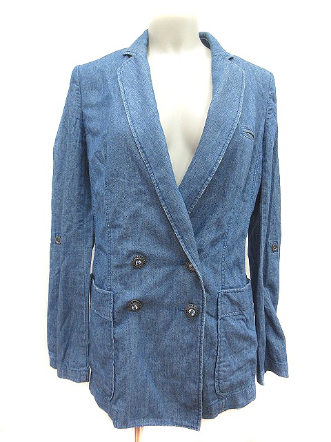 ソアリーク Soareak ジャケット テーラード ダブル デニム F 青 ブルー St レディース 195 ベクトルパーク