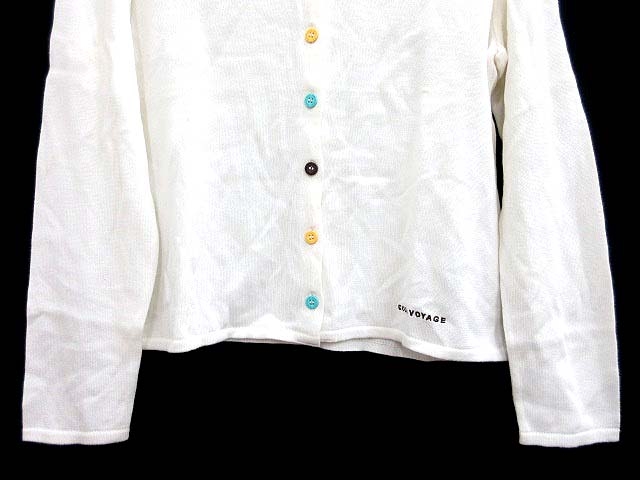 ココボヤージュ COCO VOYAGE カーディガン ニット 長袖 9 白  