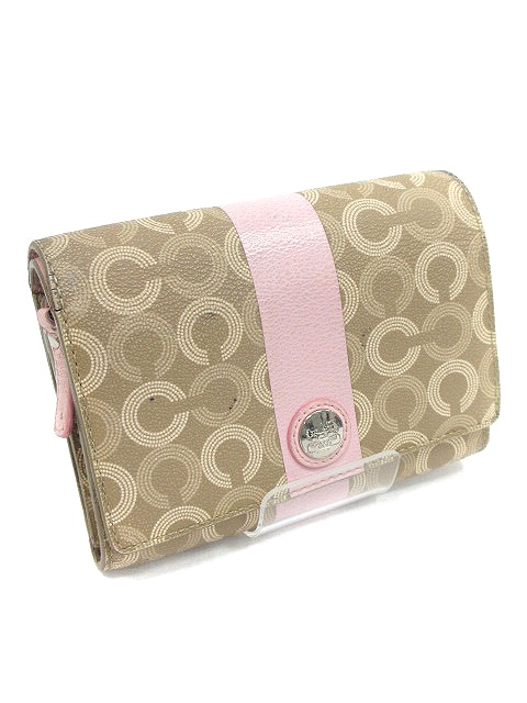 コーチ Coach 財布 二つ折り L字ファスナー 小銭入れ付き ベージュ Ti レディース 195 901812170075 ベクトルパーク