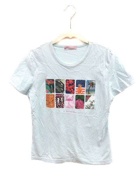 ポールスミスウィメン Paul Smith Women カットソー Tシャツ クルーネック 半袖 プリント M 青 ブルー Ct レディース 195 ベクトルパーク ポールスミスウィメン Paul Smith Women カットソー Tシャツ クルーネック 半袖 プリント M 青 ブルー Ct レディース 195 ベクトルパーク