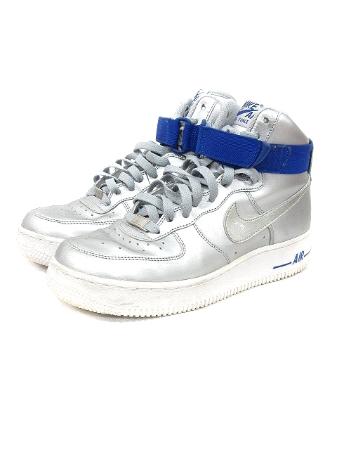 ナイキ Nike Airforce1 スニーカー シューズ ハイカット レザー 25 銀色 シルバーカラー Ct レディース 195 ベクトルパーク