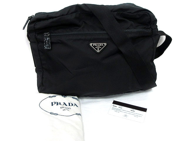 プラダ PRADA バッグ ショルダー ナイロンキャンバス VELA B8985 黒 