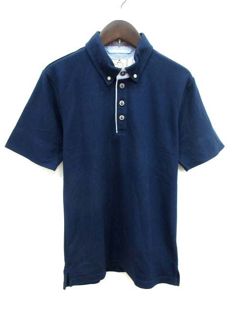 ジーアールエヌ Grn ポロシャツ 半袖 鹿の子 ボタンダウン 1 紺 ネイビー Yi メンズ 195 ベクトルパーク