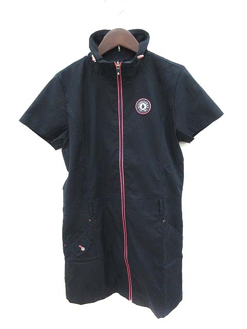 マンシングウェア Munsingwear ゴルフウェア ワンピース ひざ丈 半袖 ジャージ M 紺 ネイビー Kb レディース 195 ベクトルパーク